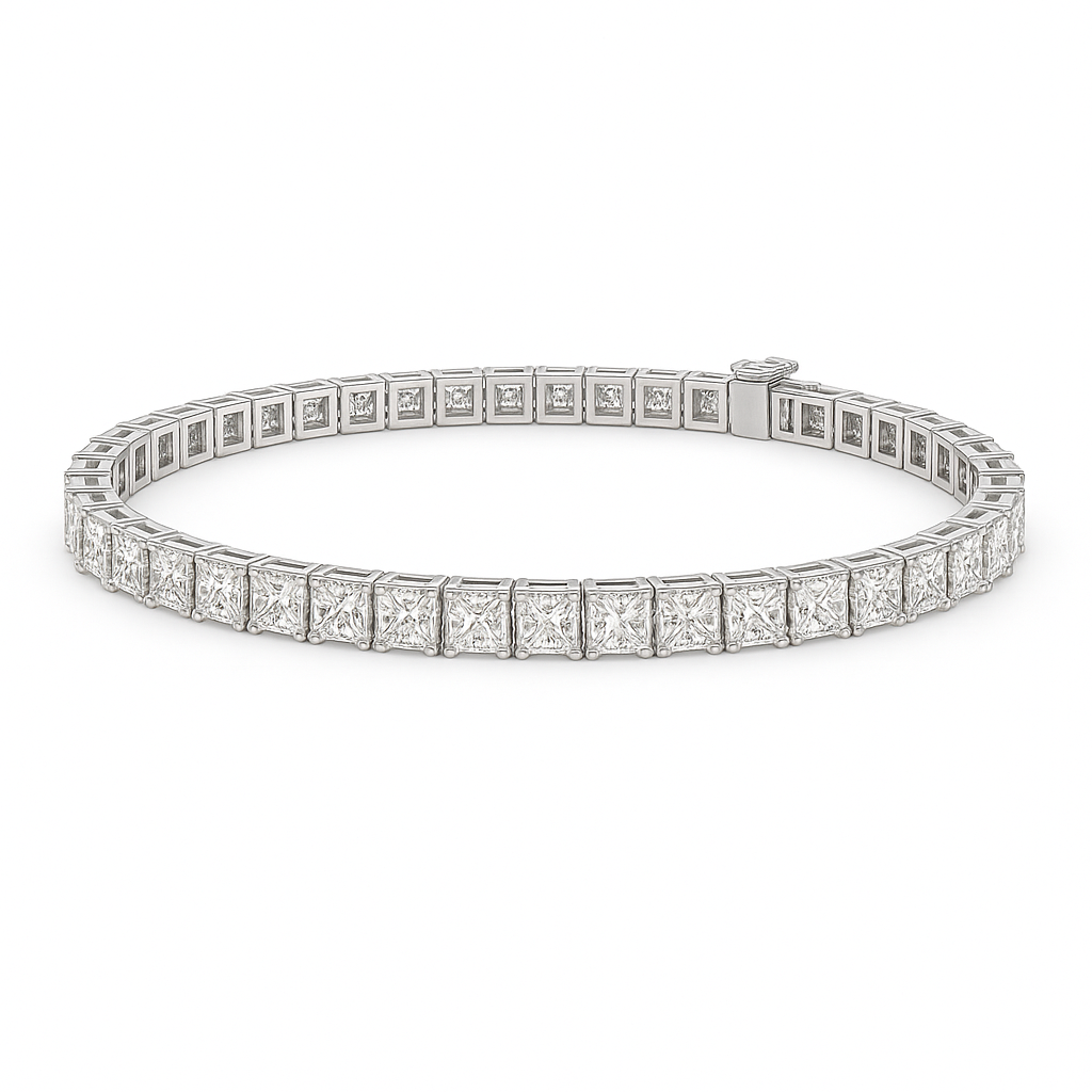 0.30 Carat Each Princess Tennis Lab Diamond Bracelet - Fine Diamond Jewellery by Sapphiro