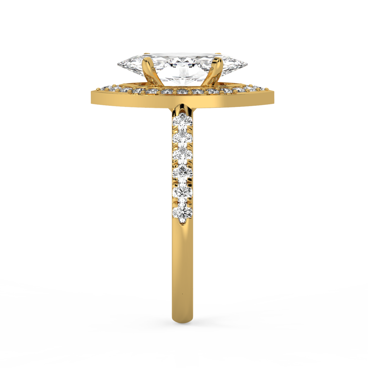 Marquise Halo Diamond Ring - Fine Diamond Jewellery by Sapphiro