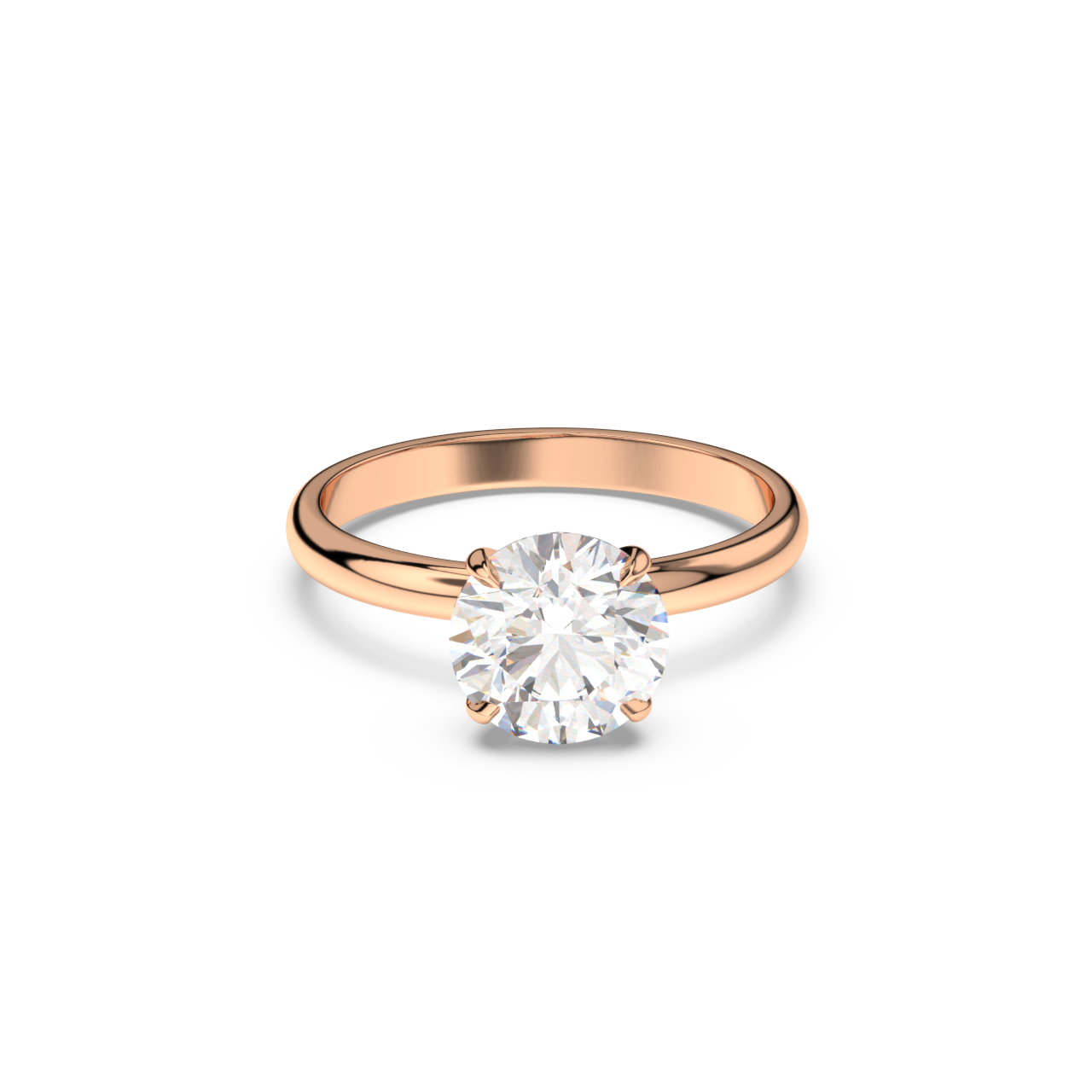 Round Solitaire Diamond Ring - Fine Diamond Jewellery by Sapphiro