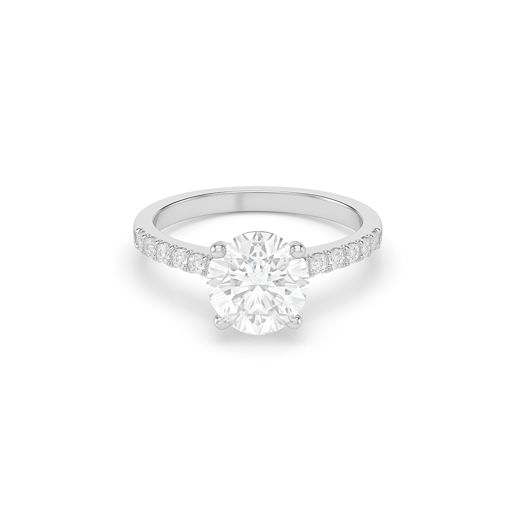 Round Pave Diamond Ring - Fine Diamond Jewellery by Sapphiro