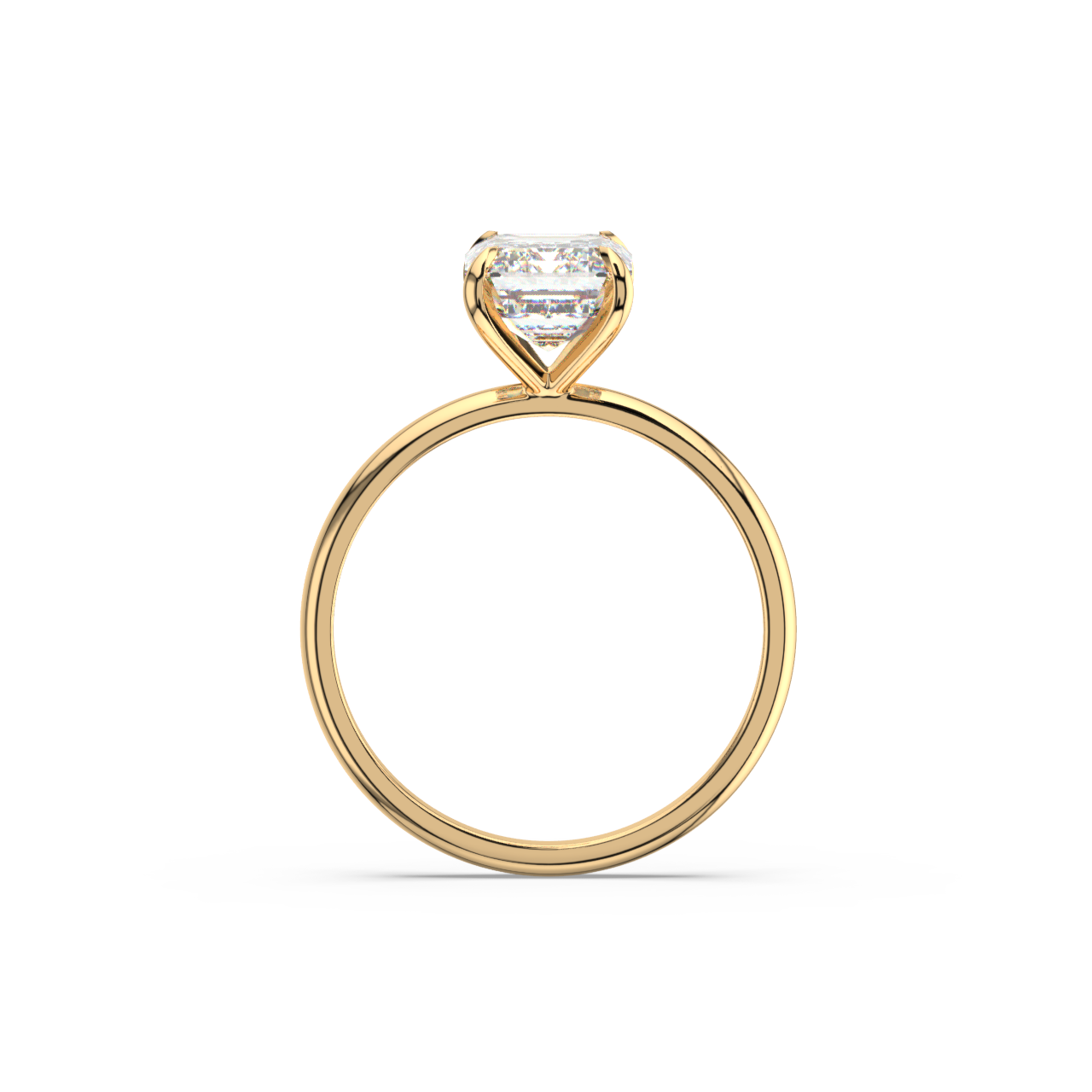 Emerald Solitaire Diamond Ring - Fine Diamond Jewellery by Sapphiro