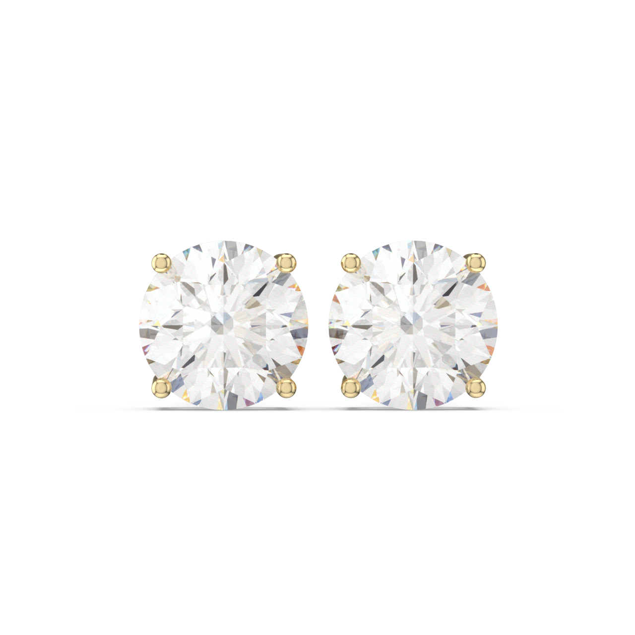 Classic Solitaire Round Studs - Fine Diamond Jewellery by Sapphiro