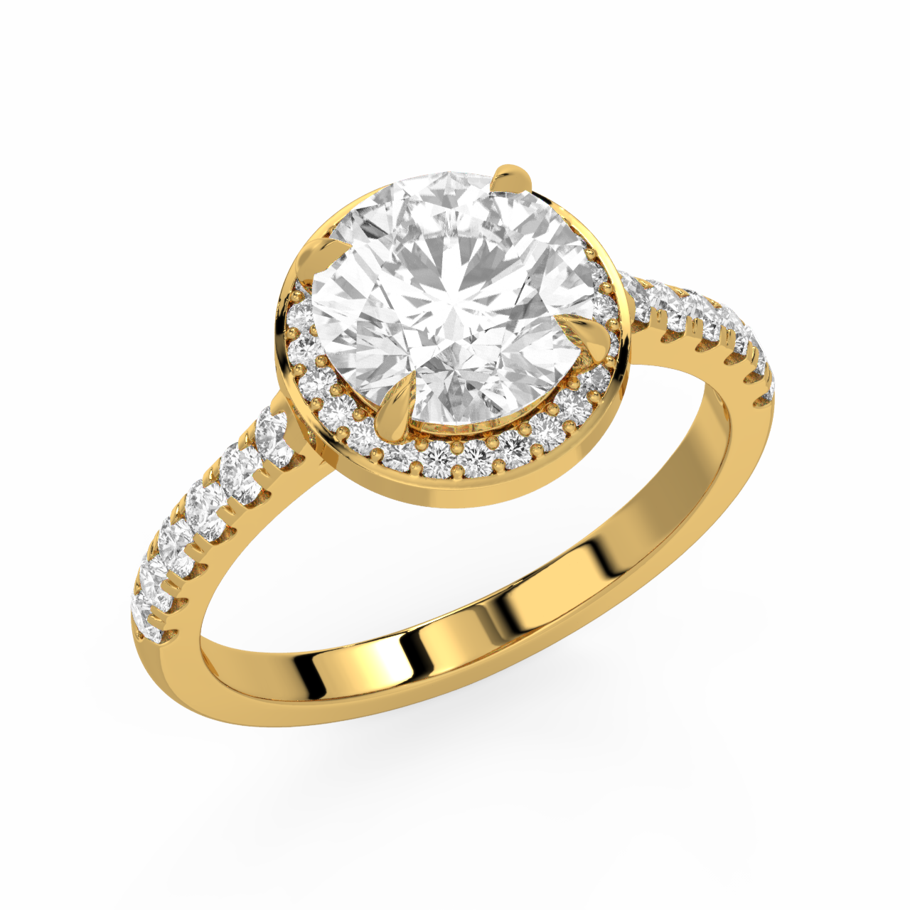 Round Halo Diamond Ring - Fine Diamond Jewellery by Sapphiro