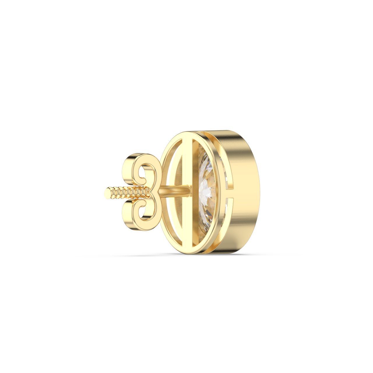 Bezel Set Oval Diamond Studs - Fine Diamond Jewellery by Sapphiro