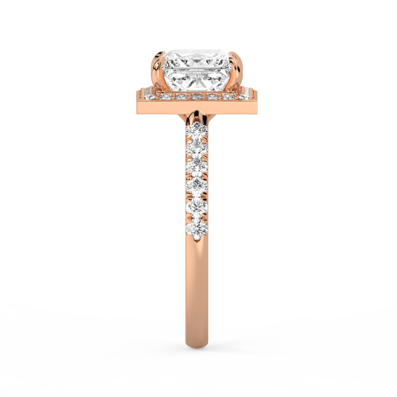Princess Halo Diamond Ring - Fine Diamond Jewellery by Sapphiro