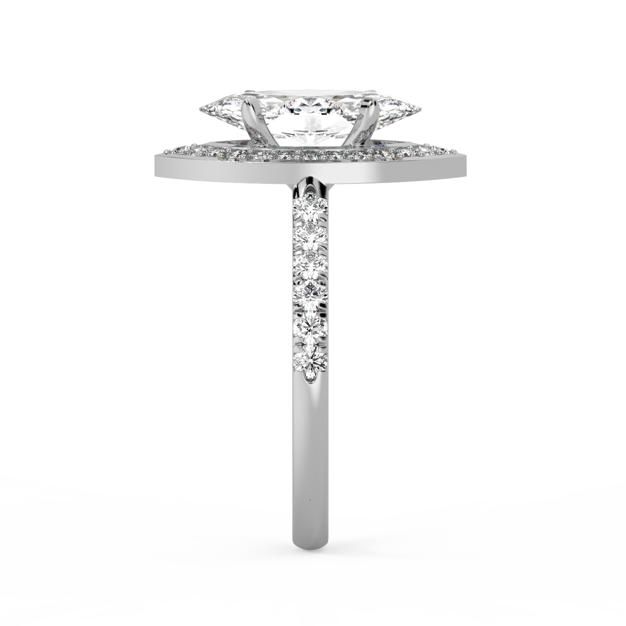 Marquise Halo Diamond Ring - Fine Diamond Jewellery by Sapphiro