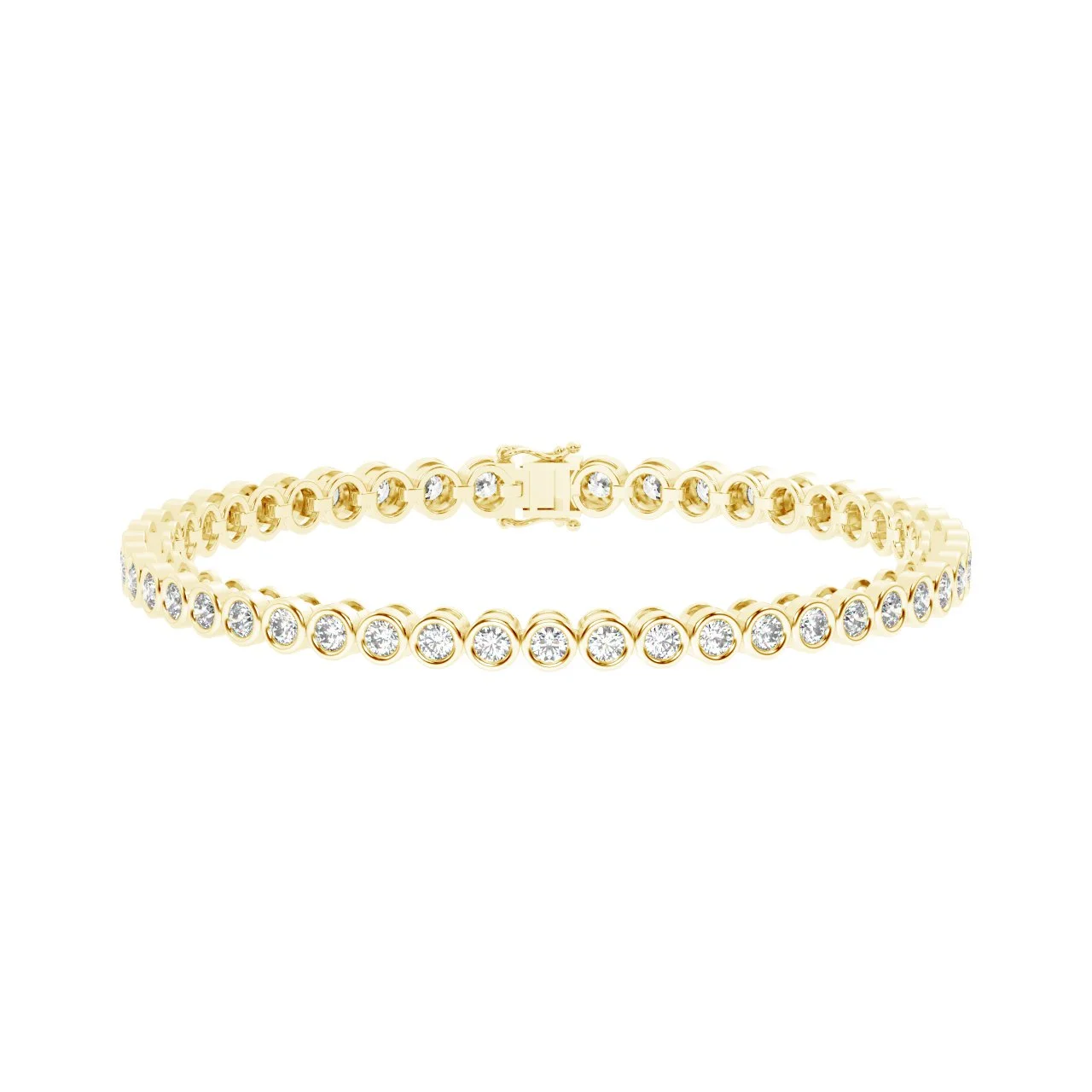 Melee Bezel Set Round Tennis Lab Diamond Bracelet - Fine Diamond Jewellery by Sapphiro