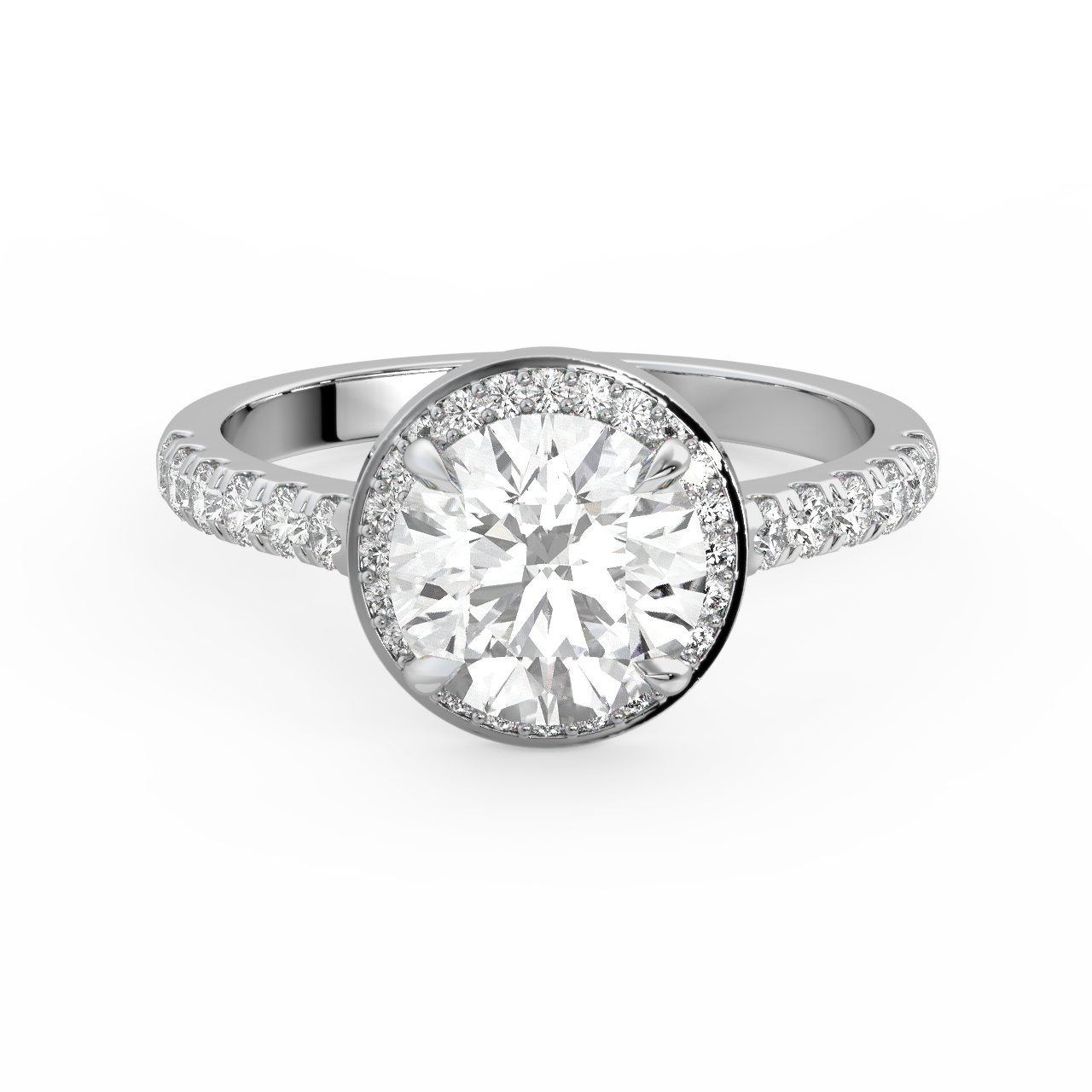 Round Halo Diamond Ring - Fine Diamond Jewellery by Sapphiro