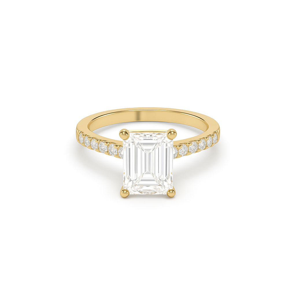 Emerald Pave Diamond Ring - Fine Diamond Jewellery by Sapphiro