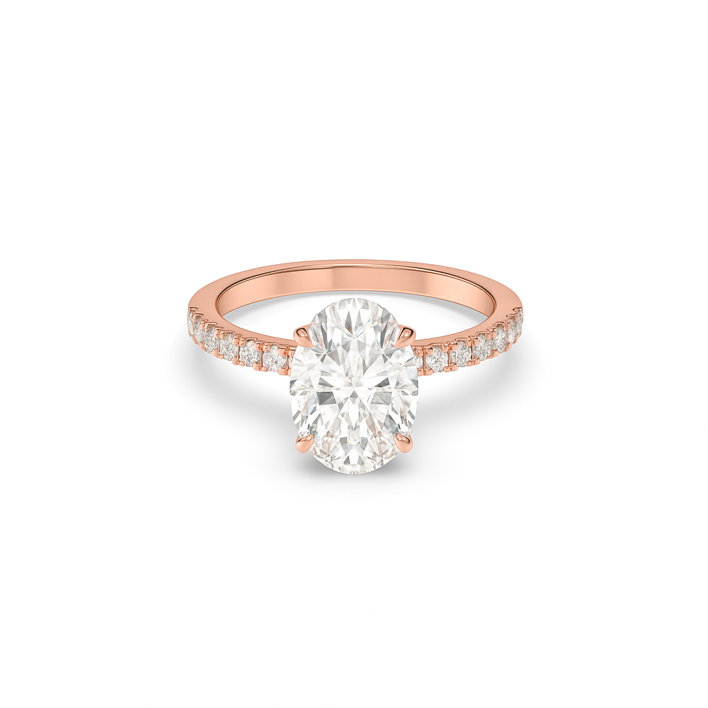 Oval Pave Diamond Ring - Fine Diamond Jewellery by Sapphiro