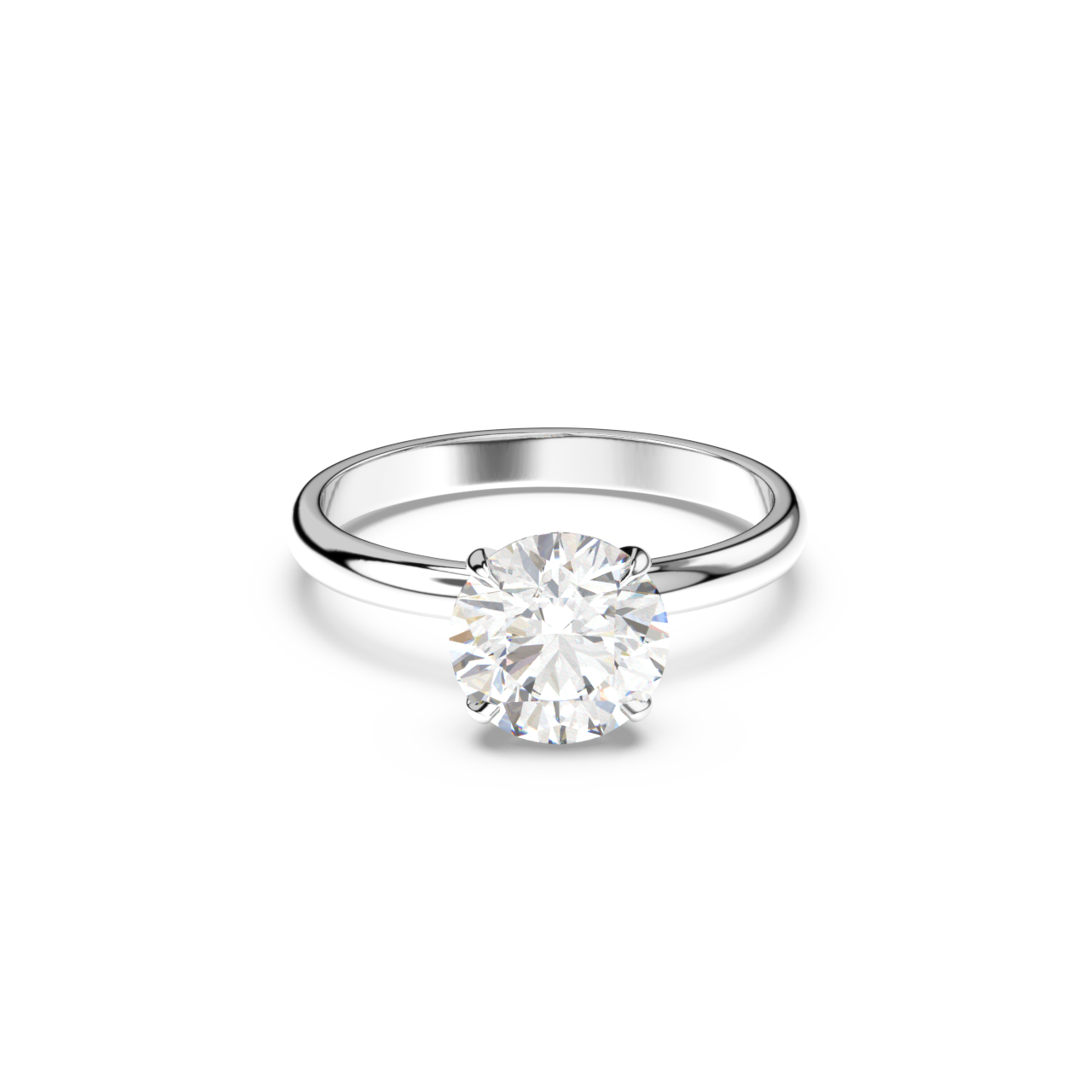 Round Solitaire Diamond Ring - Fine Diamond Jewellery by Sapphiro