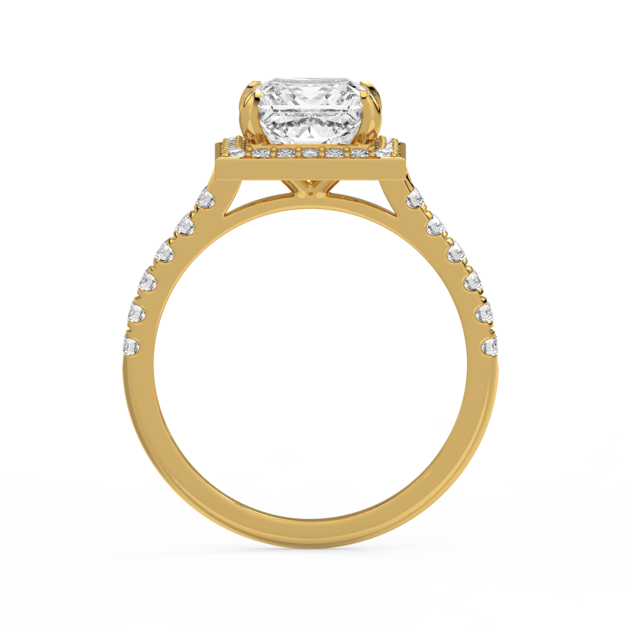 Princess Halo Diamond Ring - Fine Diamond Jewellery by Sapphiro