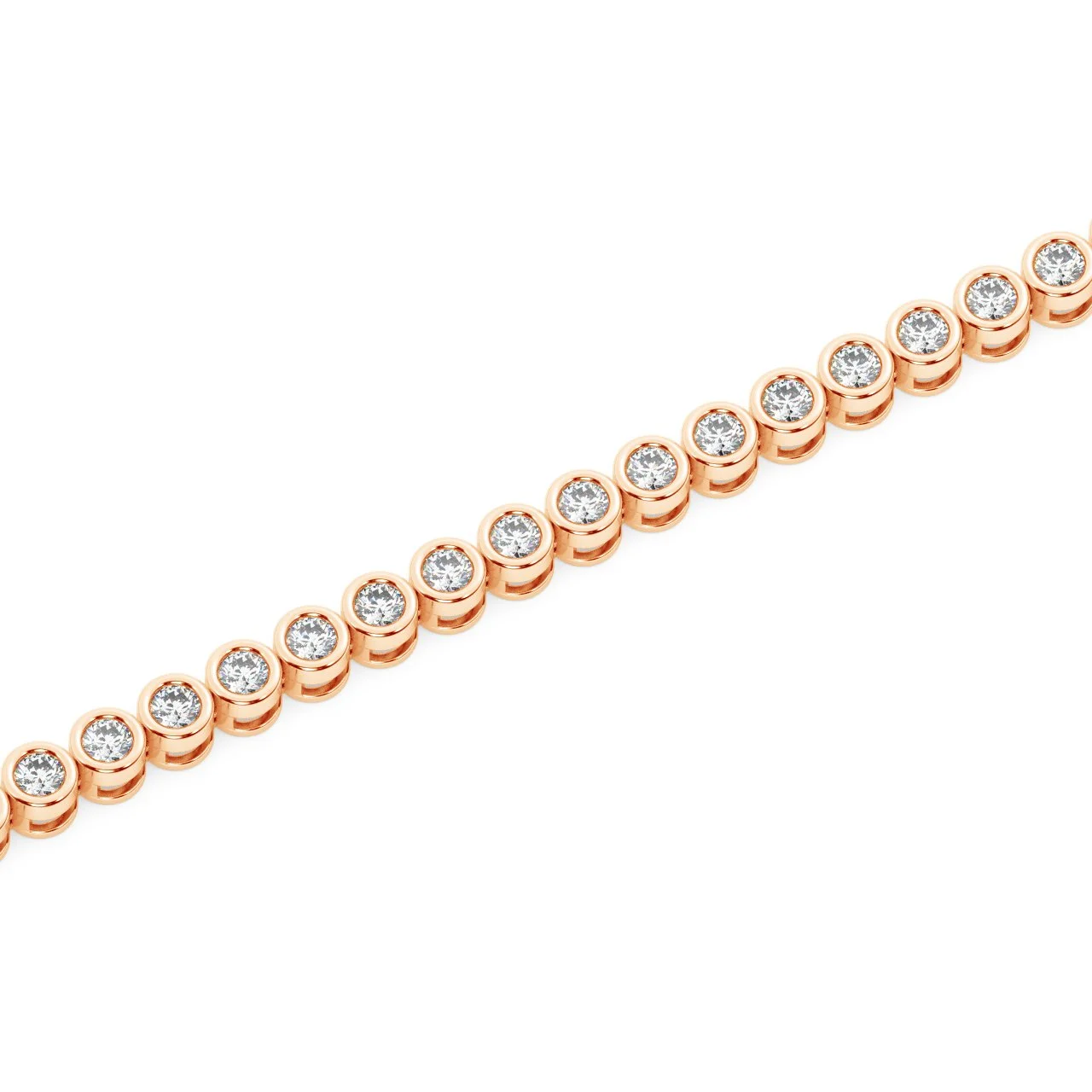 Melee Bezel Set Round Tennis Lab Diamond Bracelet - Fine Diamond Jewellery by Sapphiro
