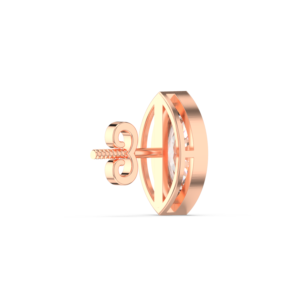 Bezel Set Marquise Diamond Studs - Fine Diamond Jewellery by Sapphiro