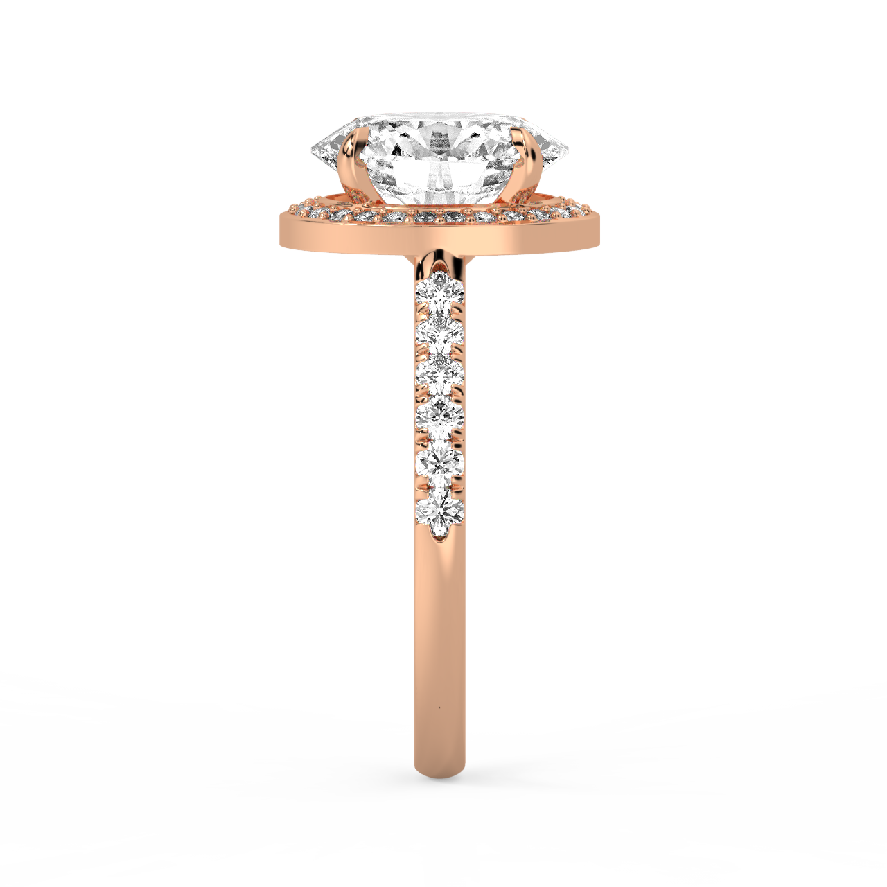 Oval Halo Diamond Ring - Fine Diamond Jewellery by Sapphiro