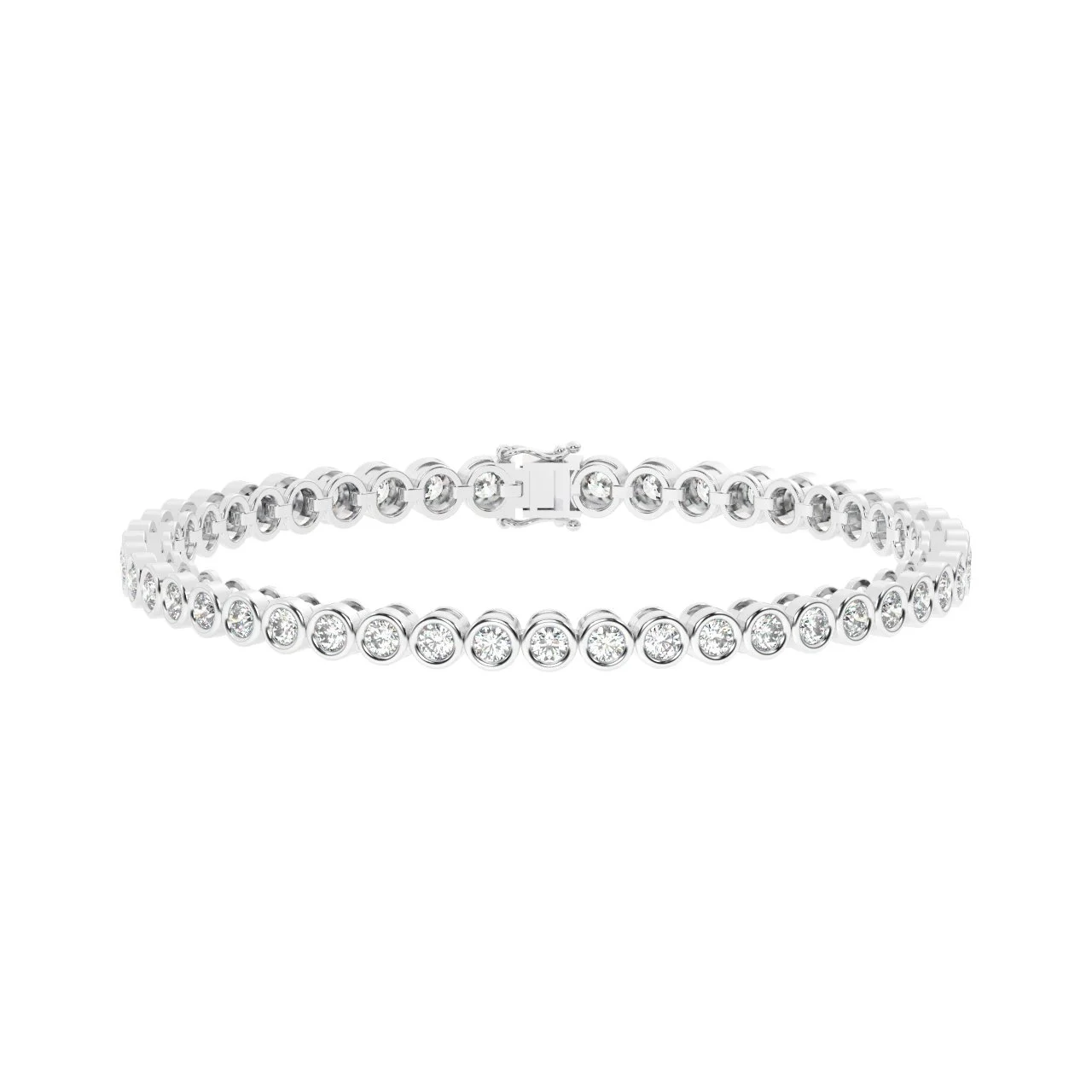 Melee Bezel Set Round Tennis Lab Diamond Bracelet - Fine Diamond Jewellery by Sapphiro