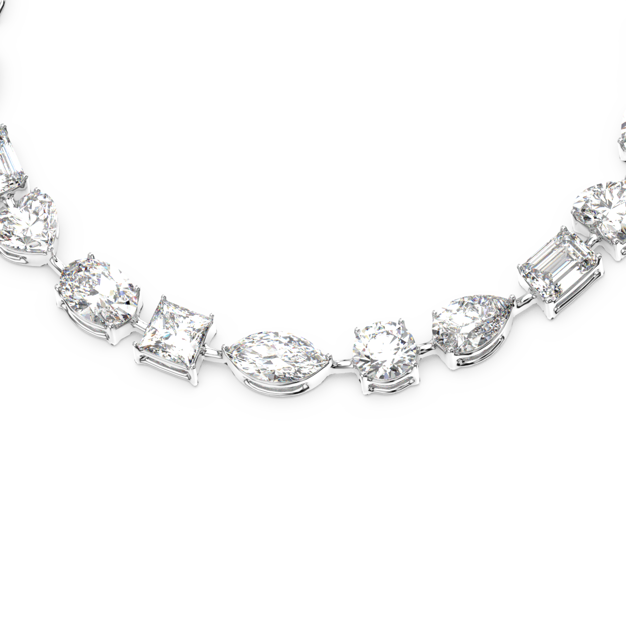 0.50 Each Fancy Shapes Mixed Tennis Lab Diamond Bracelet - Fine Diamond Jewellery by Sapphiro