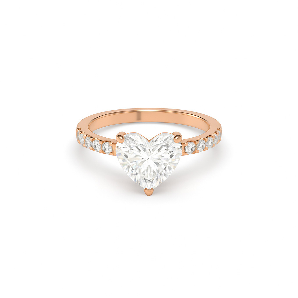 Heart Pave Diamond Ring - Fine Diamond Jewellery by Sapphiro