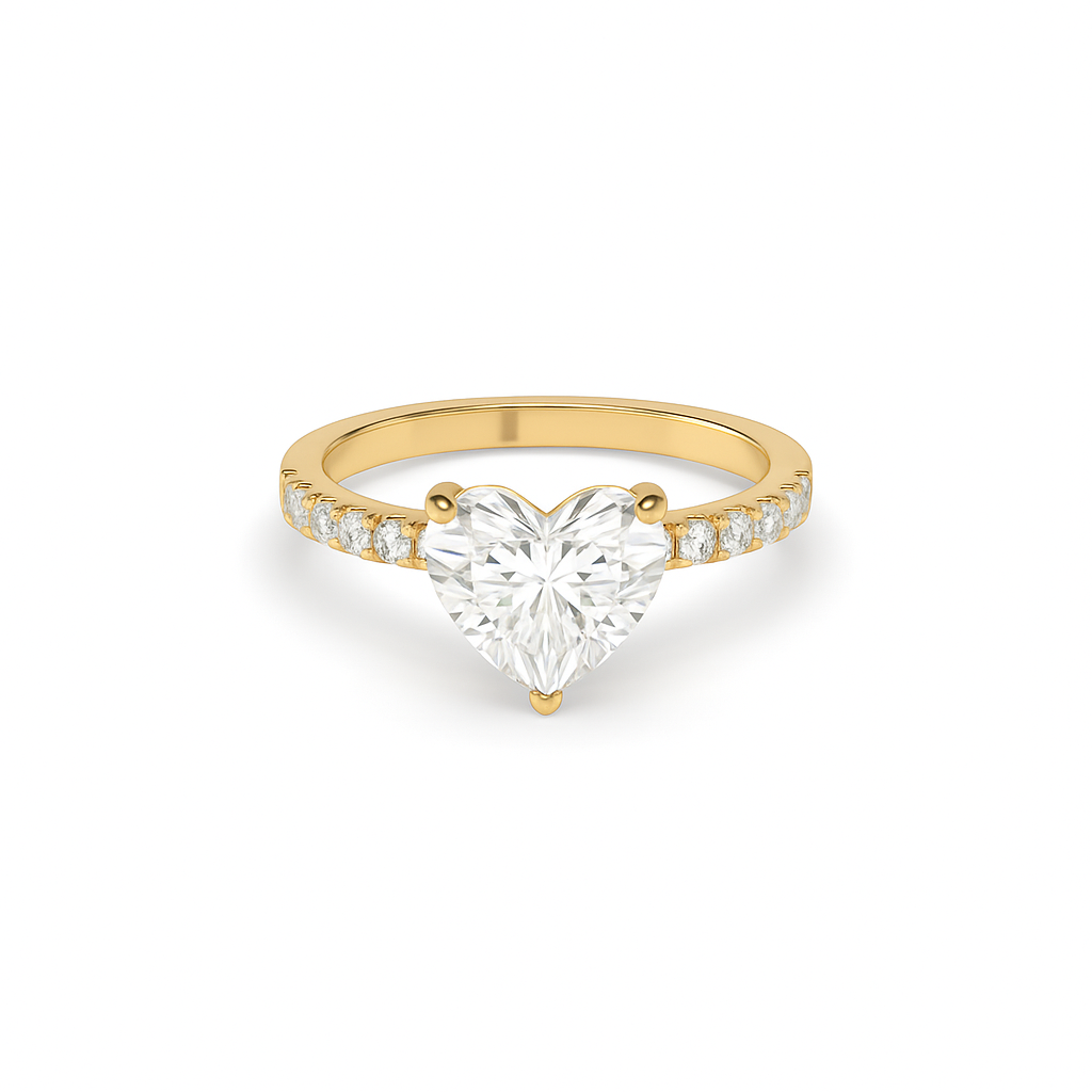 Heart Pave Diamond Ring - Fine Diamond Jewellery by Sapphiro