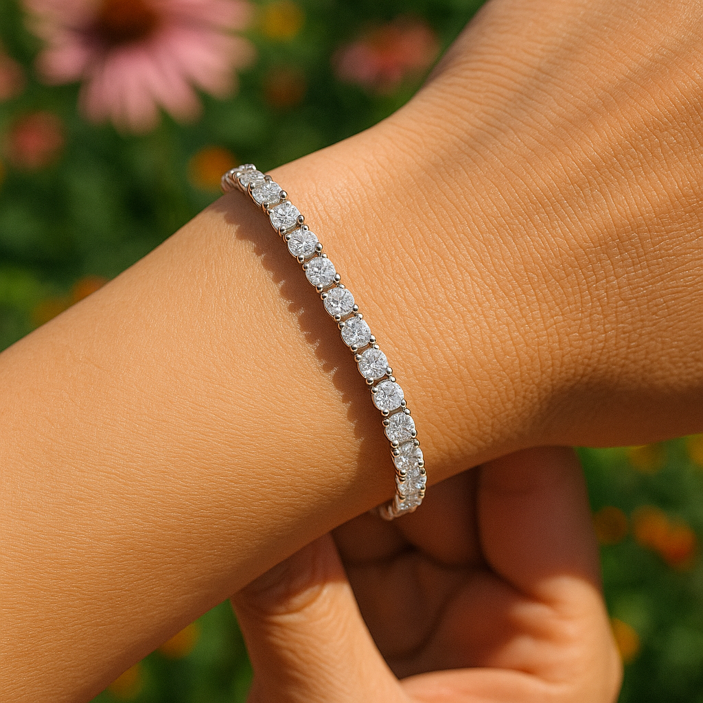 0.30 Carat Each Round Tennis Lab Diamond Bracelet - Fine Diamond Jewellery by Sapphiro