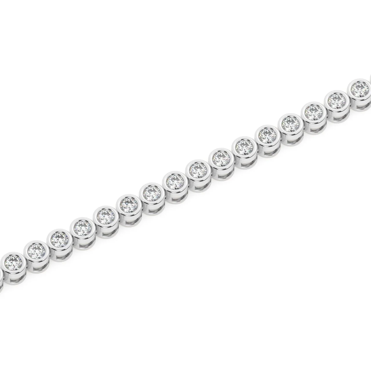 Melee Bezel Set Round Tennis Lab Diamond Bracelet - Fine Diamond Jewellery by Sapphiro