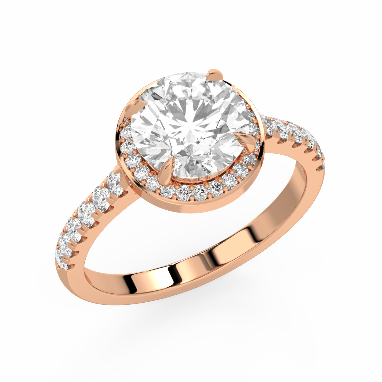 Round Halo Diamond Ring - Fine Diamond Jewellery by Sapphiro