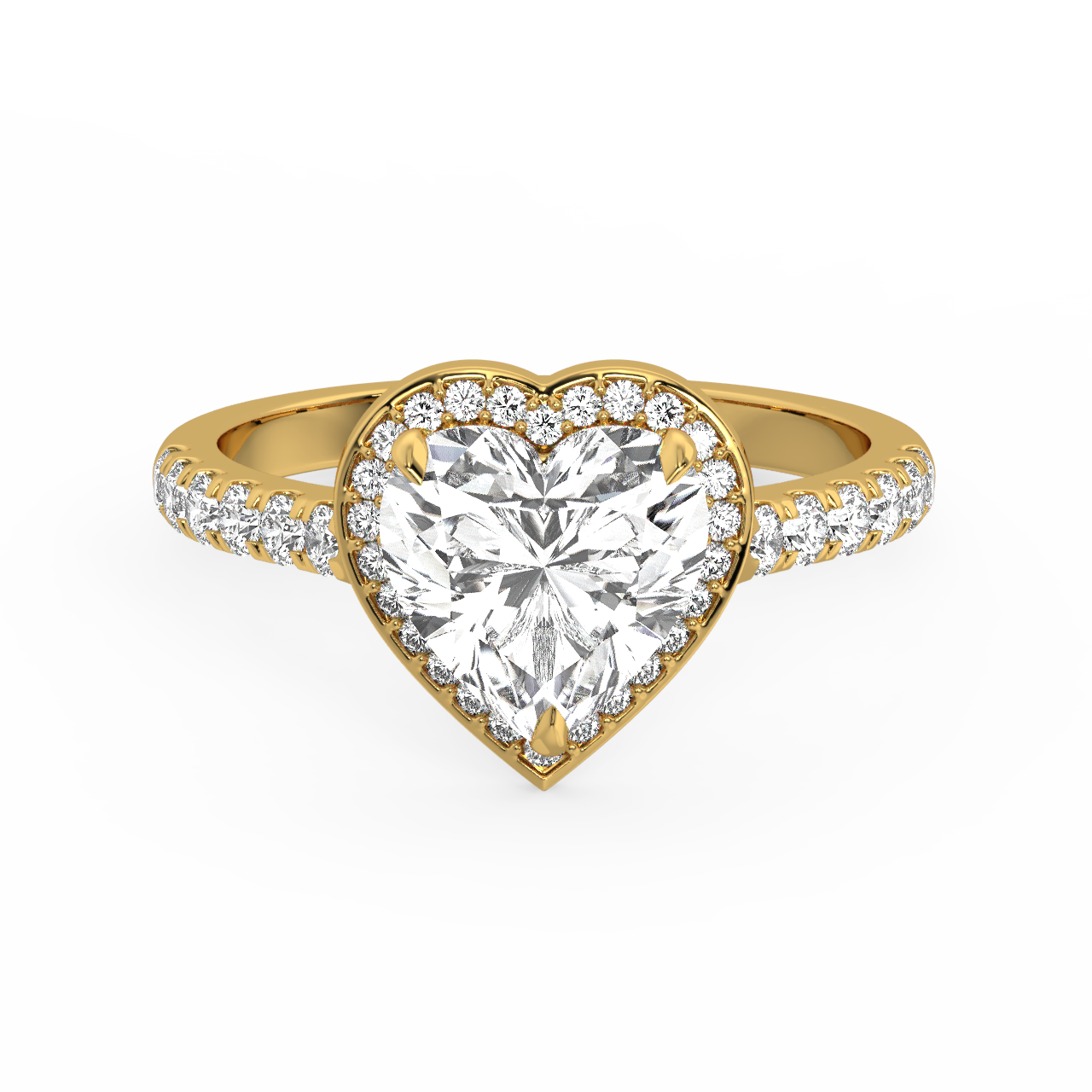 Heart Halo Diamond Ring - Fine Diamond Jewellery by Sapphiro