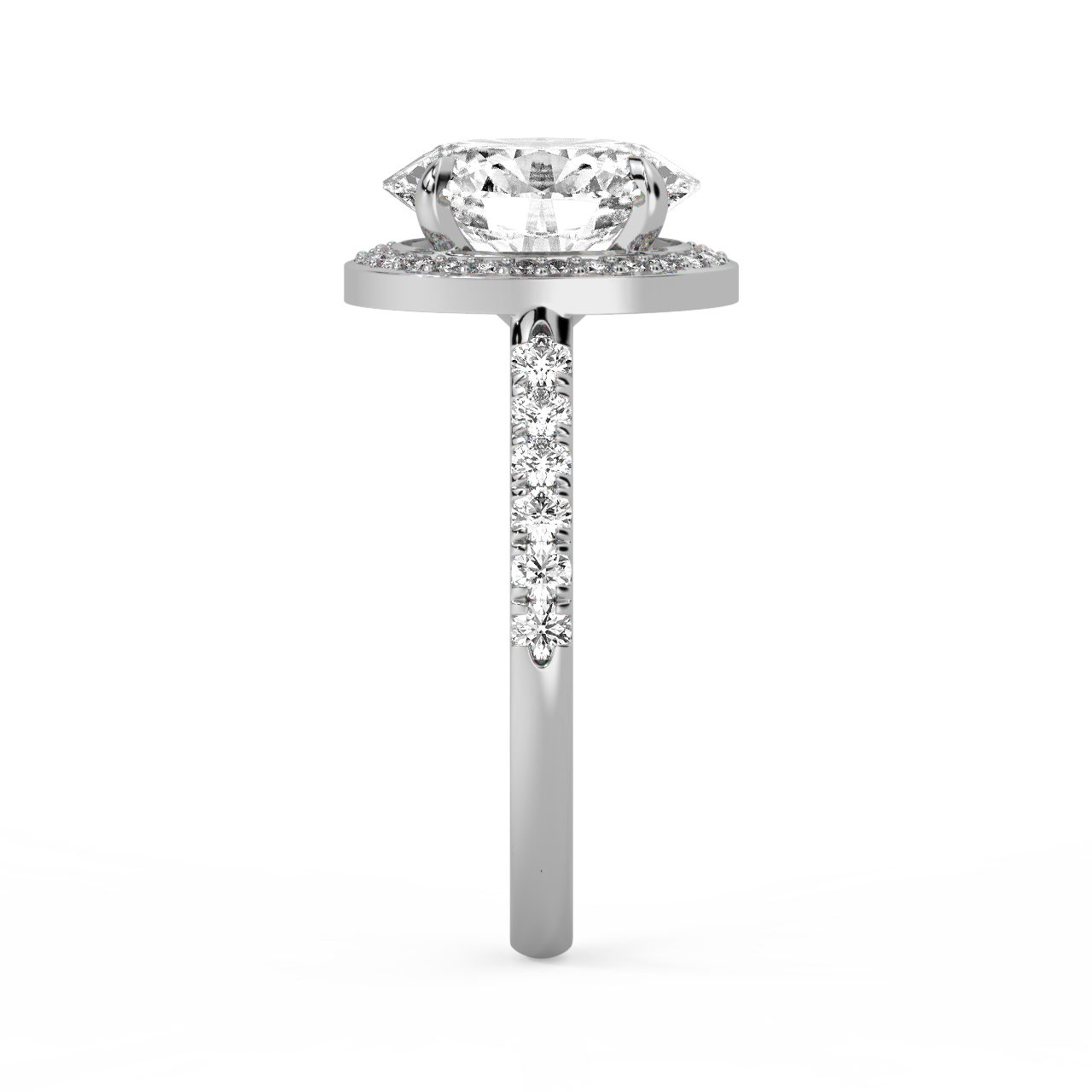 Oval Halo Diamond Ring - Fine Diamond Jewellery by Sapphiro