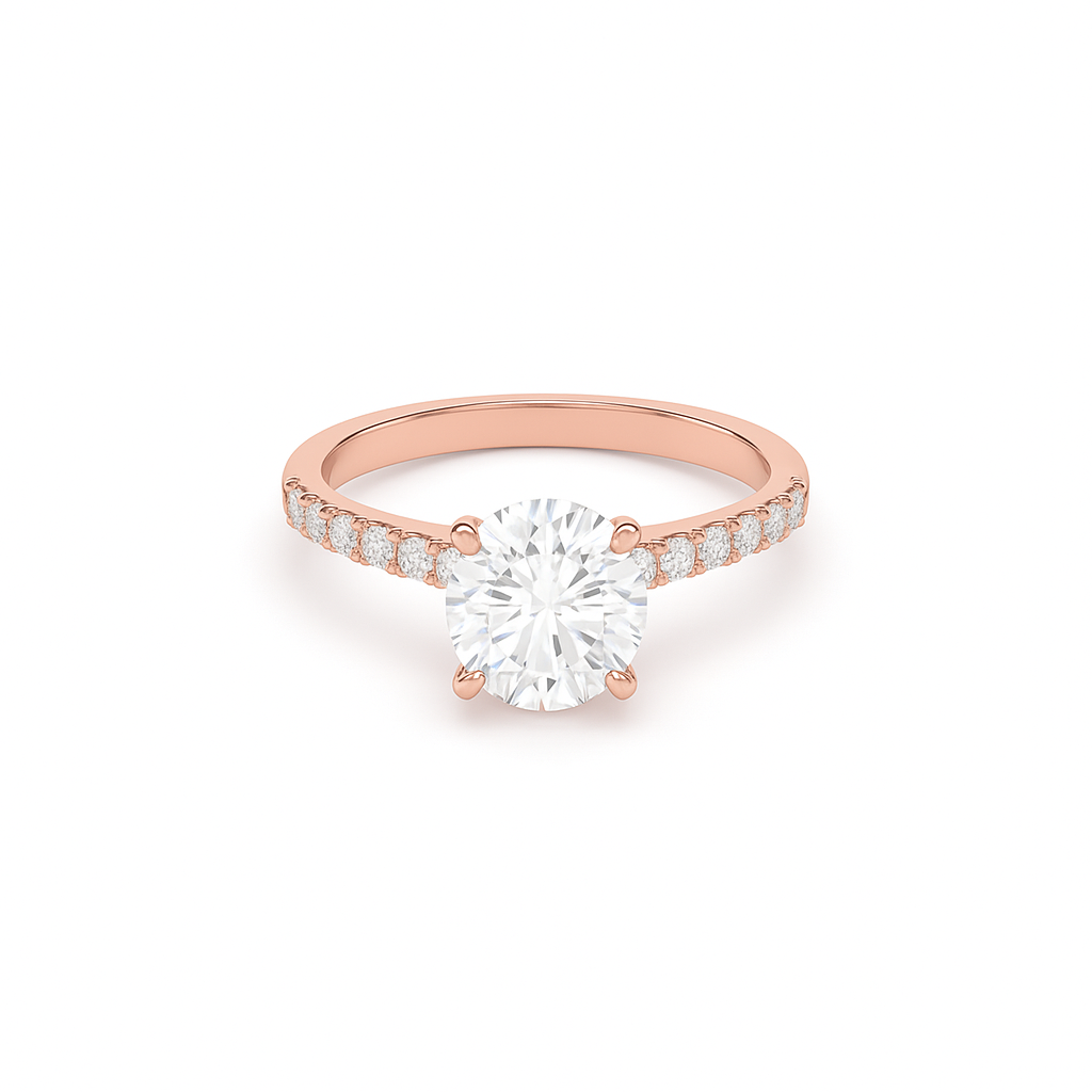 Round Pave Diamond Ring - Fine Diamond Jewellery by Sapphiro