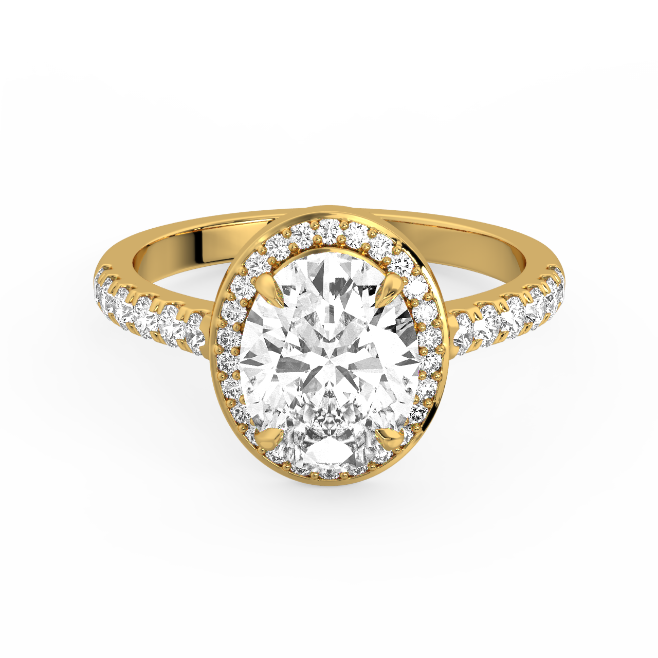 Oval Halo Diamond Ring - Fine Diamond Jewellery by Sapphiro