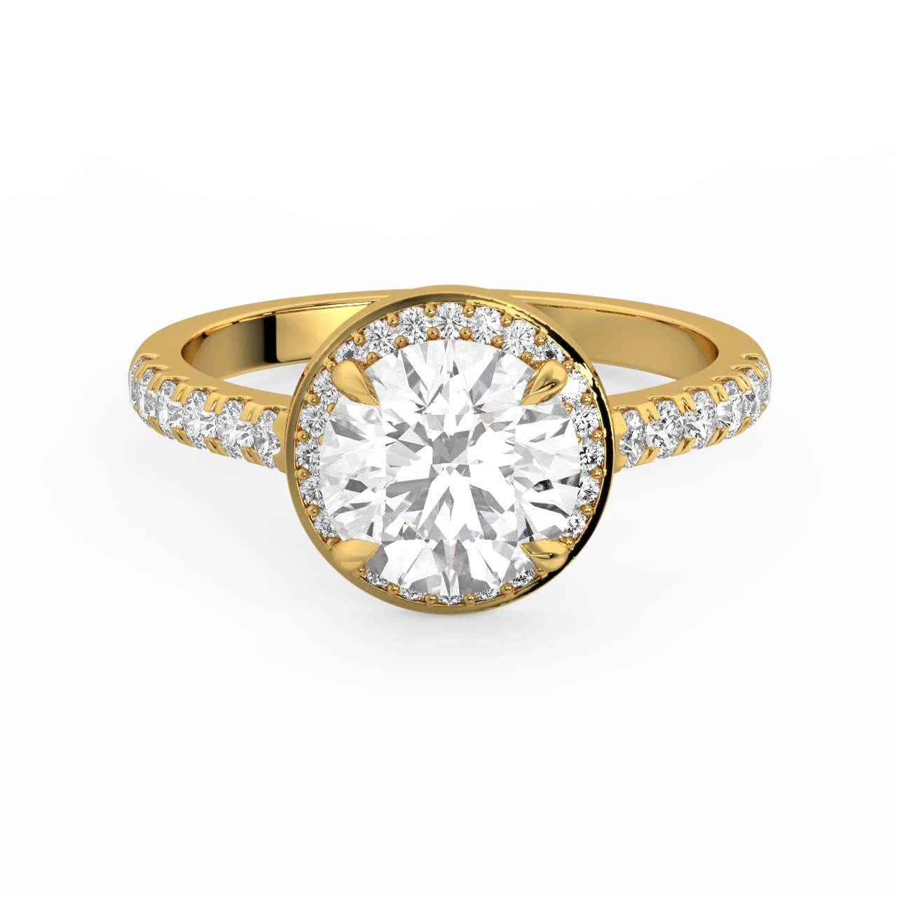 Round Halo Diamond Ring - Fine Diamond Jewellery by Sapphiro