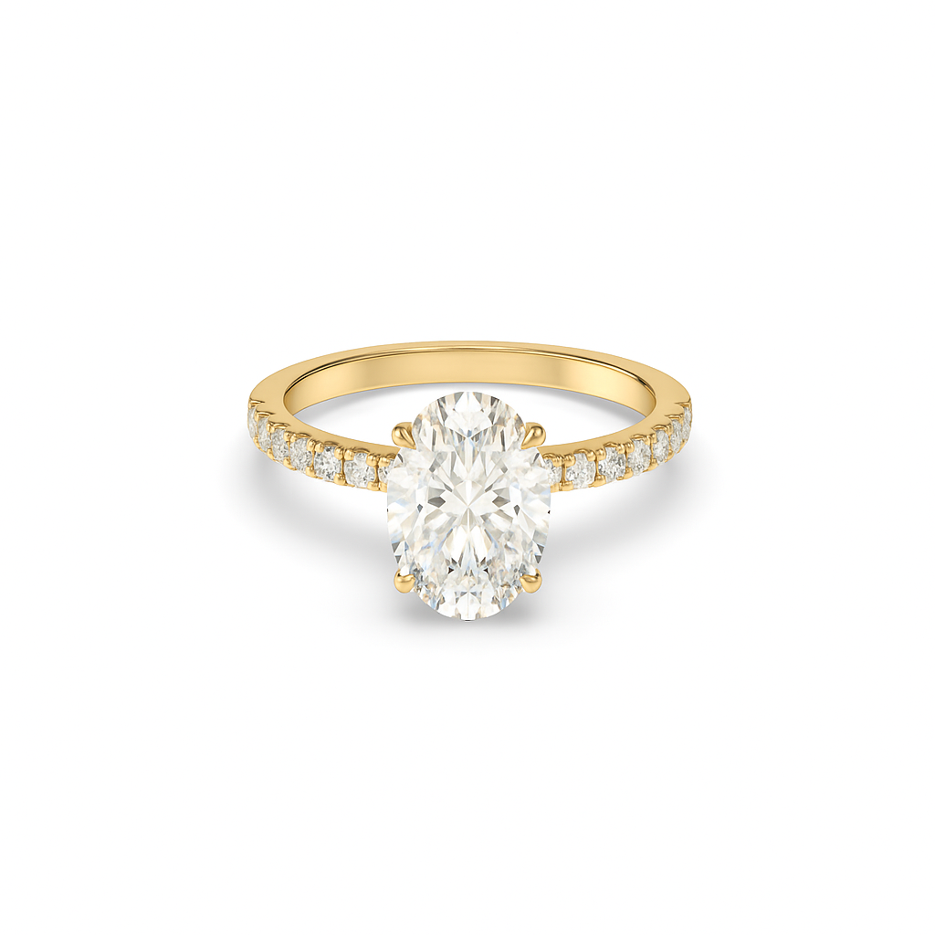 Oval Pave Diamond Ring - Fine Diamond Jewellery by Sapphiro