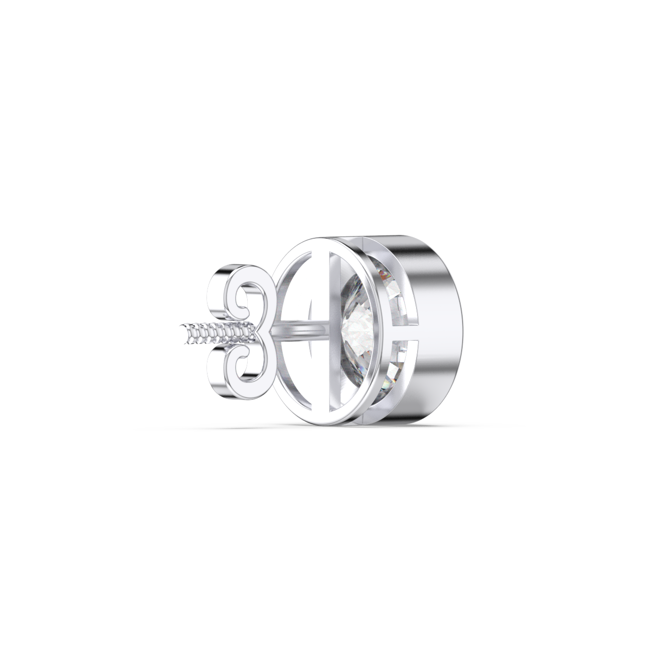 Bezel Set Round Diamond Studs - Fine Diamond Jewellery by Sapphiro