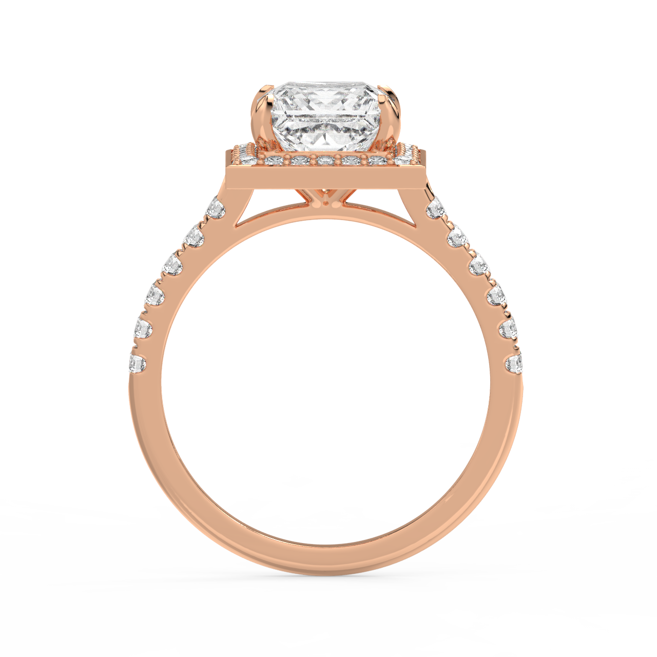 Princess Halo Diamond Ring - Fine Diamond Jewellery by Sapphiro