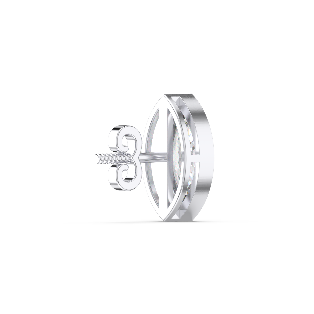 Bezel Set Marquise Diamond Studs - Fine Diamond Jewellery by Sapphiro