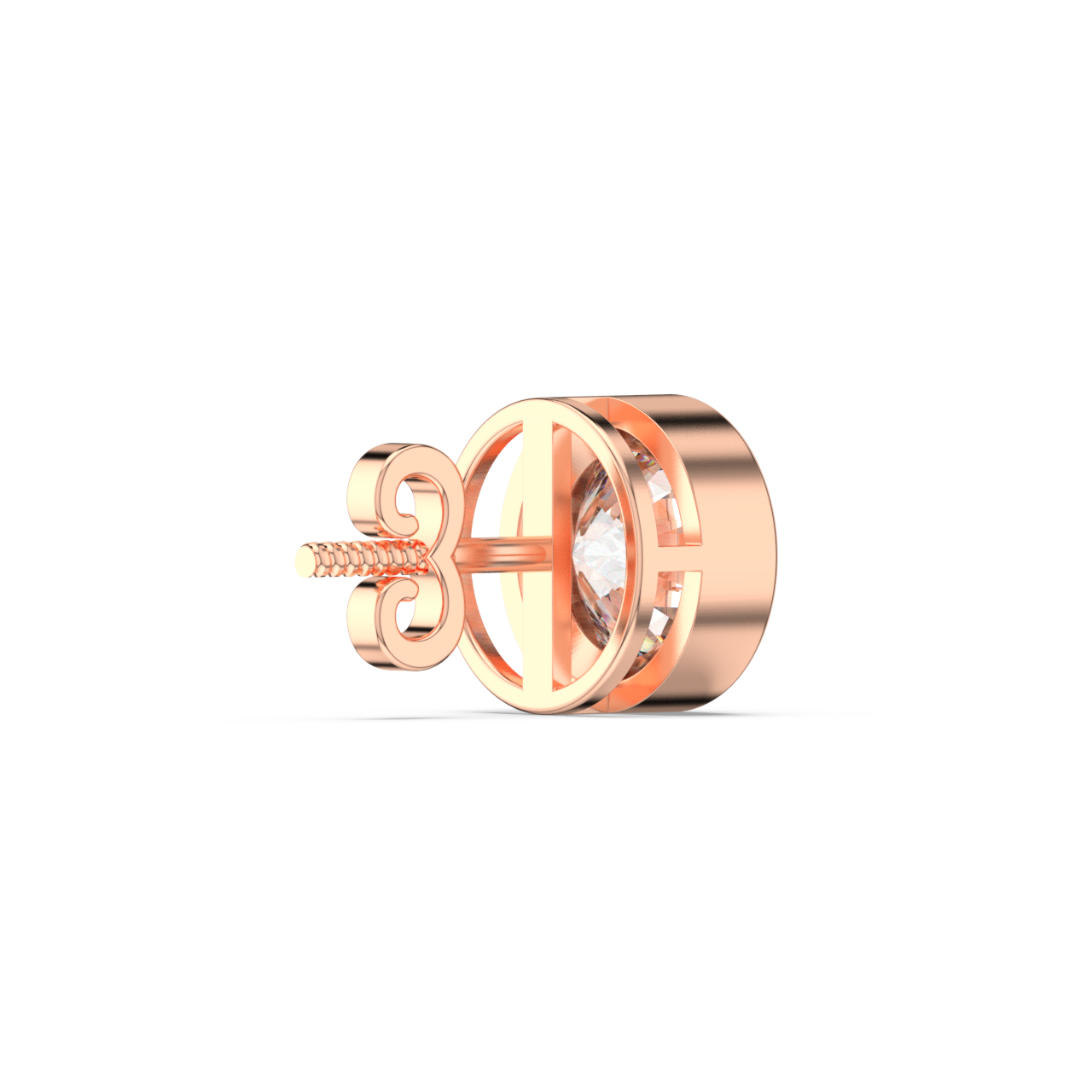 Bezel Set Round Diamond Studs - Fine Diamond Jewellery by Sapphiro