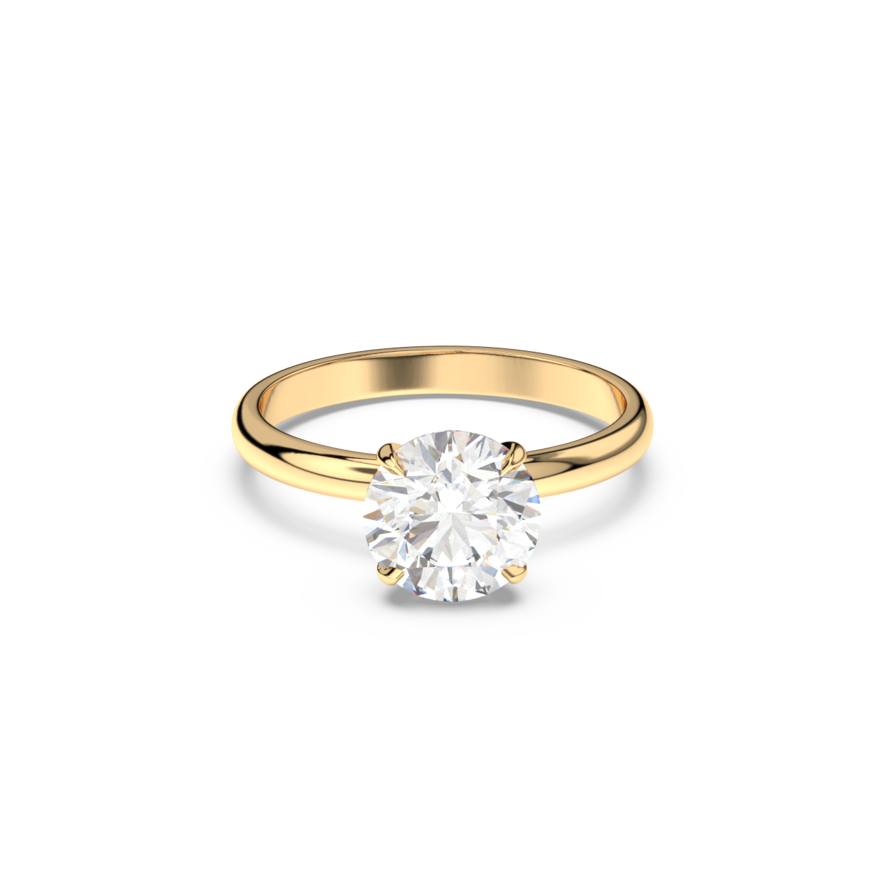 Round Solitaire Diamond Ring - Fine Diamond Jewellery by Sapphiro