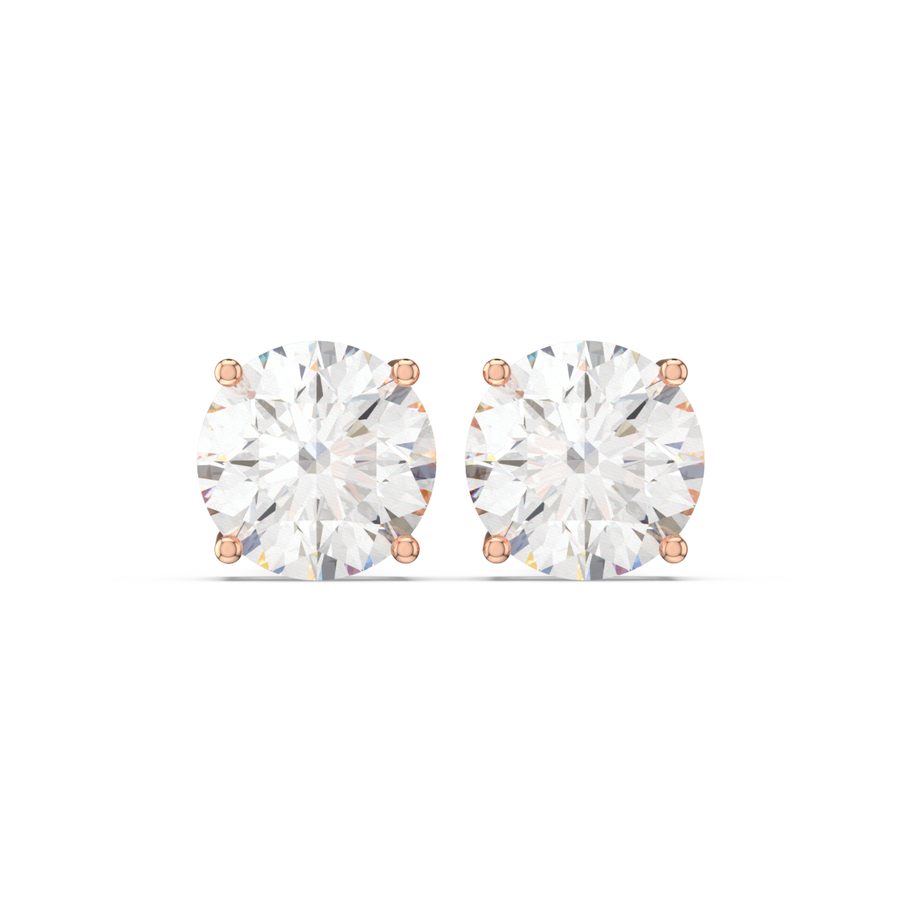 Classic Solitaire Round Studs - Fine Diamond Jewellery by Sapphiro