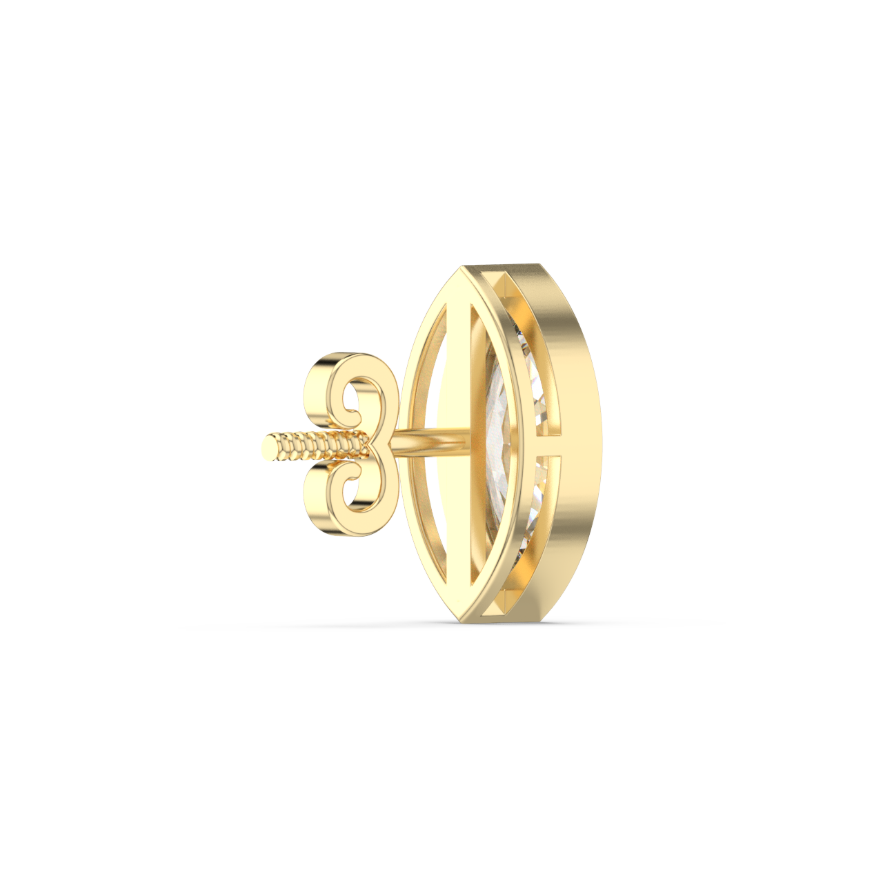 Bezel Set Marquise Diamond Studs - Fine Diamond Jewellery by Sapphiro