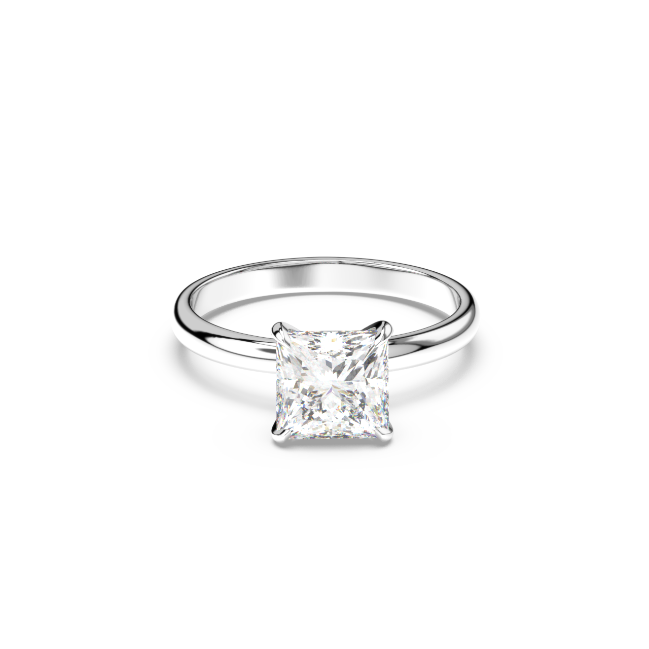 Princess Solitaire Diamond Ring - Fine Diamond Jewellery by Sapphiro