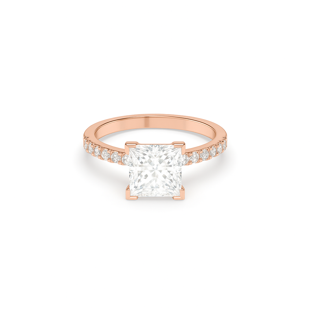 Princess Pave Diamond Ring - Fine Diamond Jewellery by Sapphiro