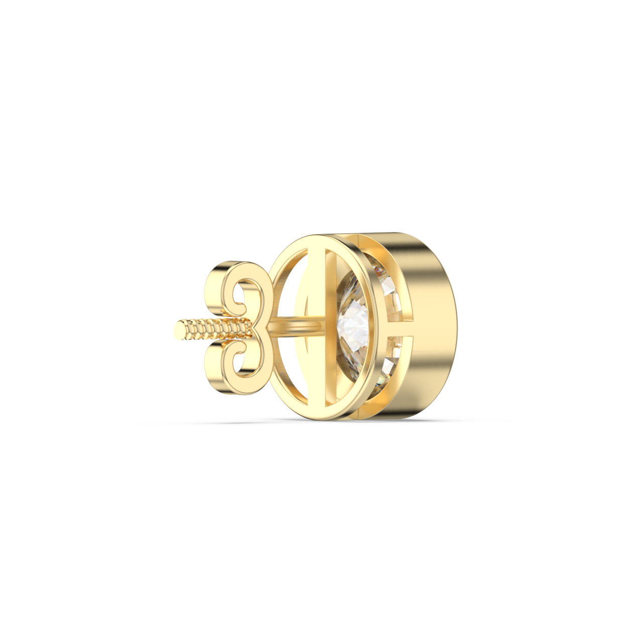 Bezel Set Round Diamond Studs - Fine Diamond Jewellery by Sapphiro