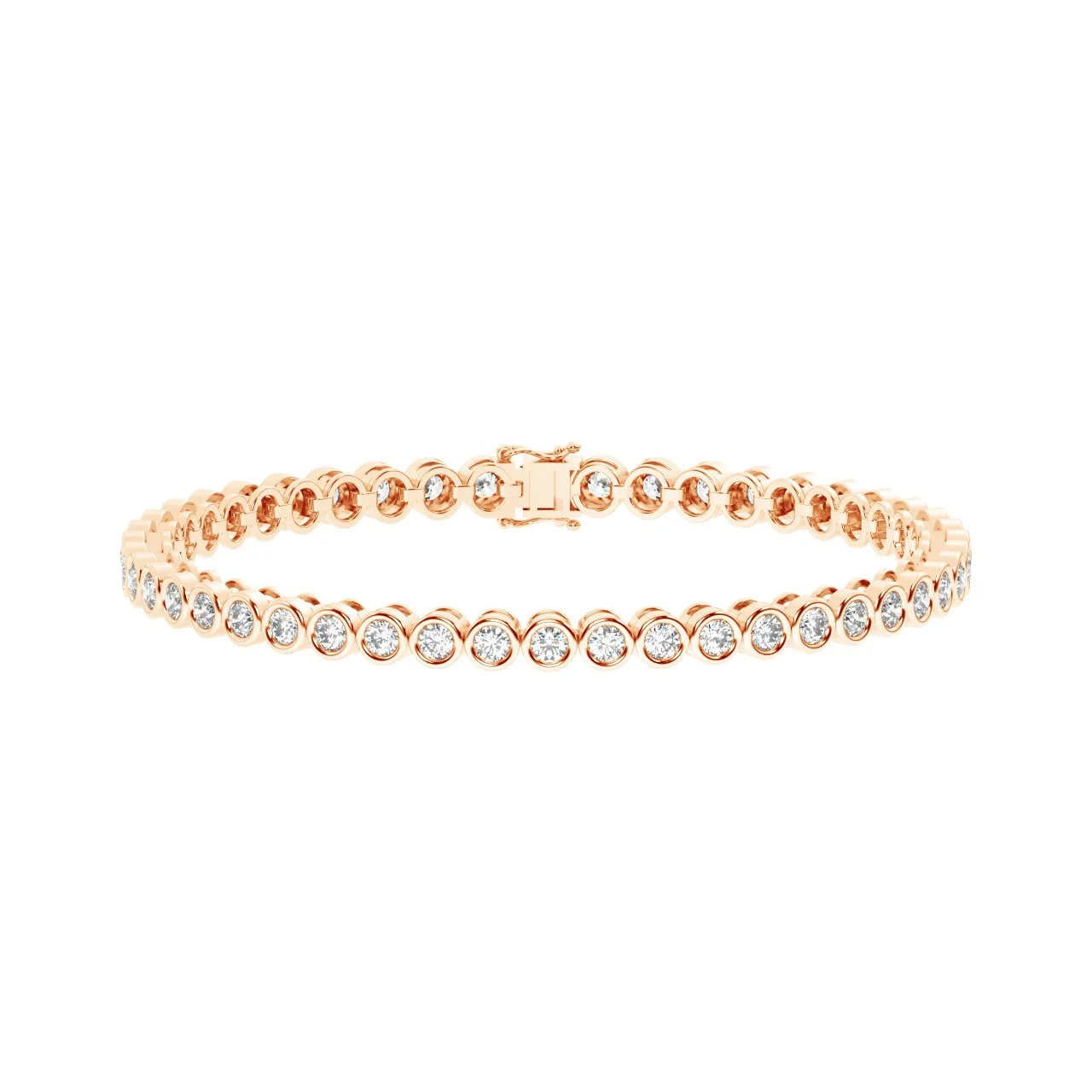 Melee Bezel Set Round Tennis Lab Diamond Bracelet - Fine Diamond Jewellery by Sapphiro