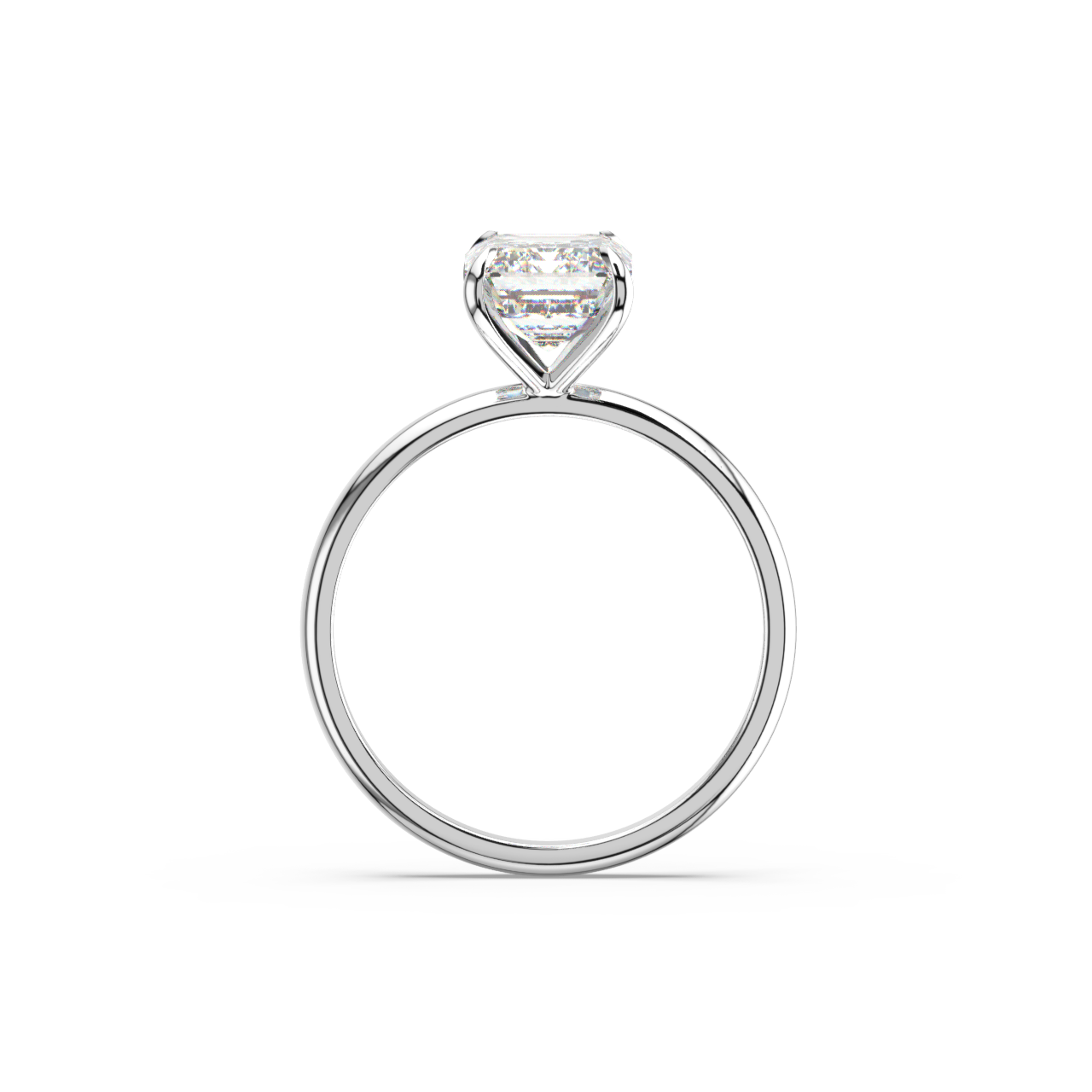 Emerald Solitaire Diamond Ring - Fine Diamond Jewellery by Sapphiro