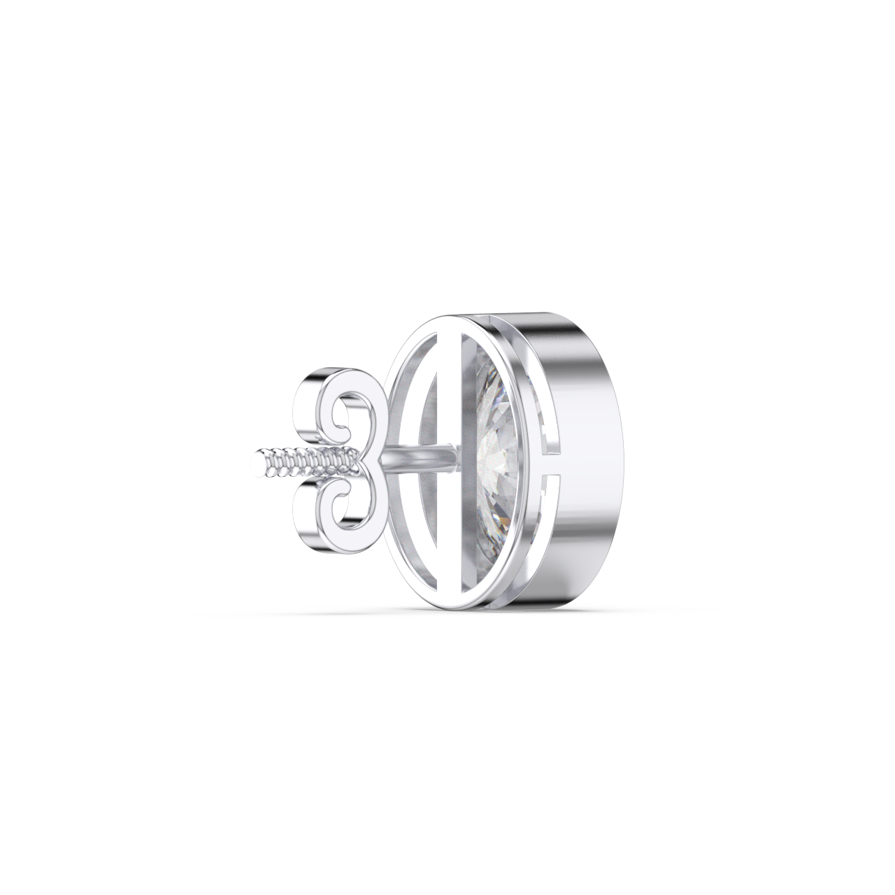 Bezel Set Oval Diamond Studs - Fine Diamond Jewellery by Sapphiro