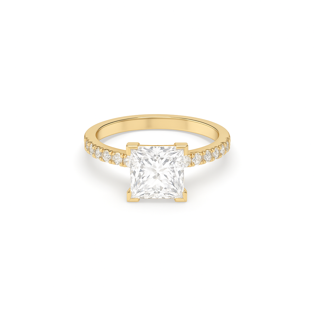 Princess Pave Diamond Ring - Fine Diamond Jewellery by Sapphiro