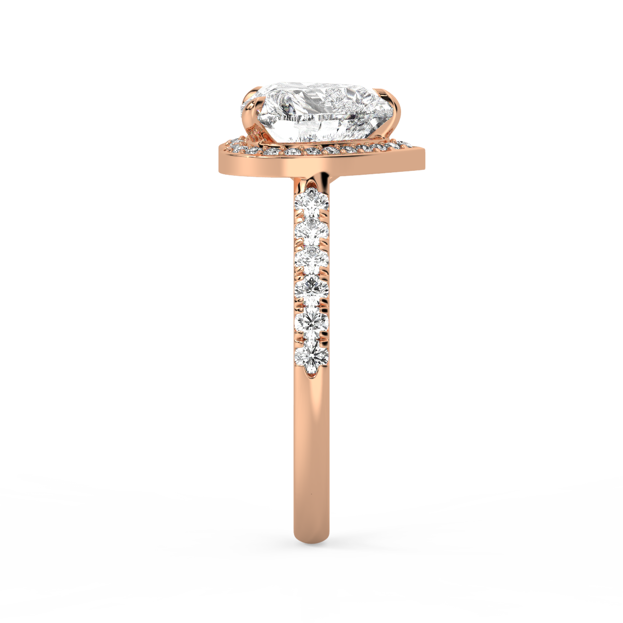 Heart Halo Diamond Ring - Fine Diamond Jewellery by Sapphiro
