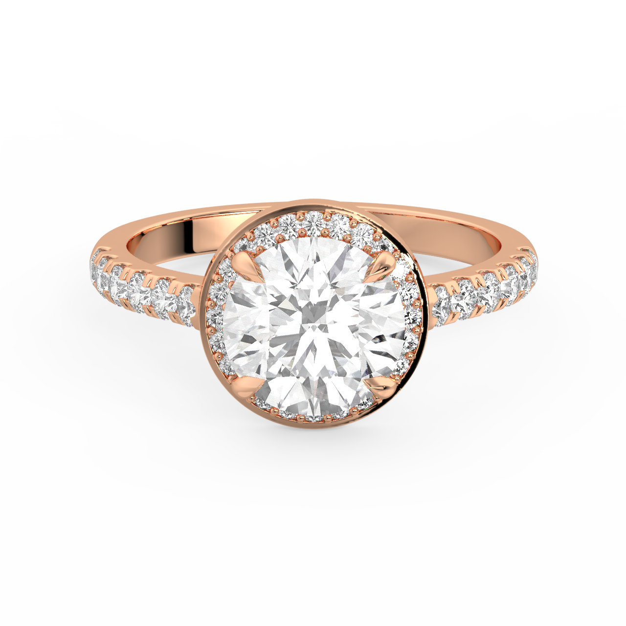 Round Halo Diamond Ring - Fine Diamond Jewellery by Sapphiro