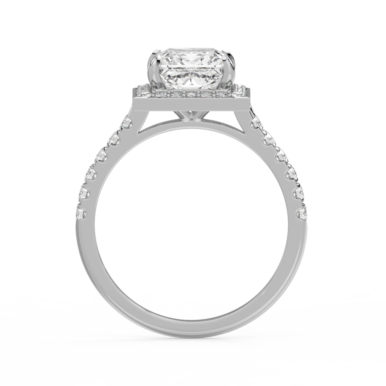 Princess Halo Diamond Ring - Fine Diamond Jewellery by Sapphiro