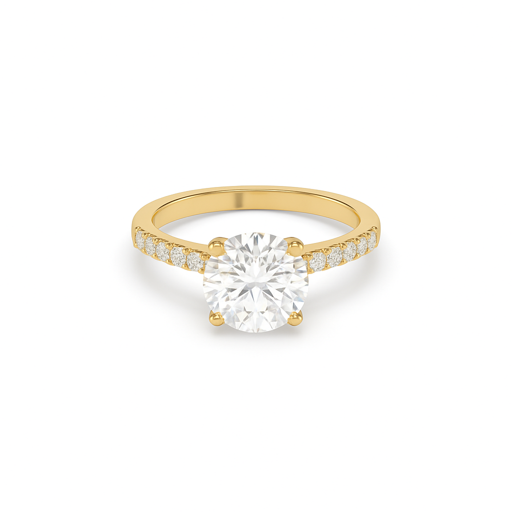 Round Pave Diamond Ring - Fine Diamond Jewellery by Sapphiro